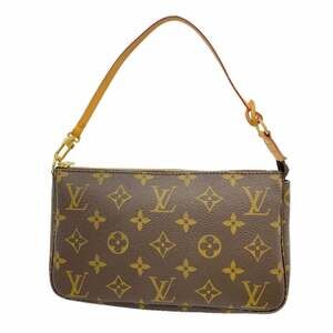 LOUIS VUITTON Authentic Brown Monogram Pochette Pouch